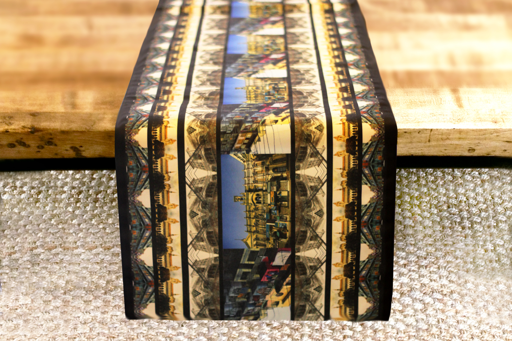 The Art Deco Balconies of Karachi Table Runner