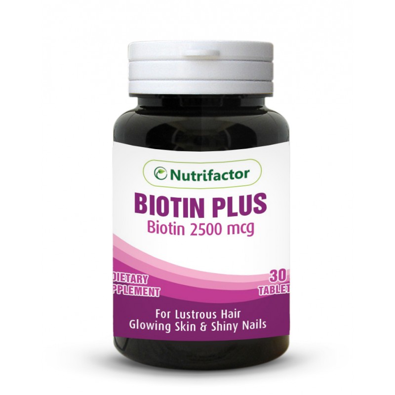 Buy Nutrifactor Biotin Plus 2500mcg 30 Ct for Hair & Skin online in