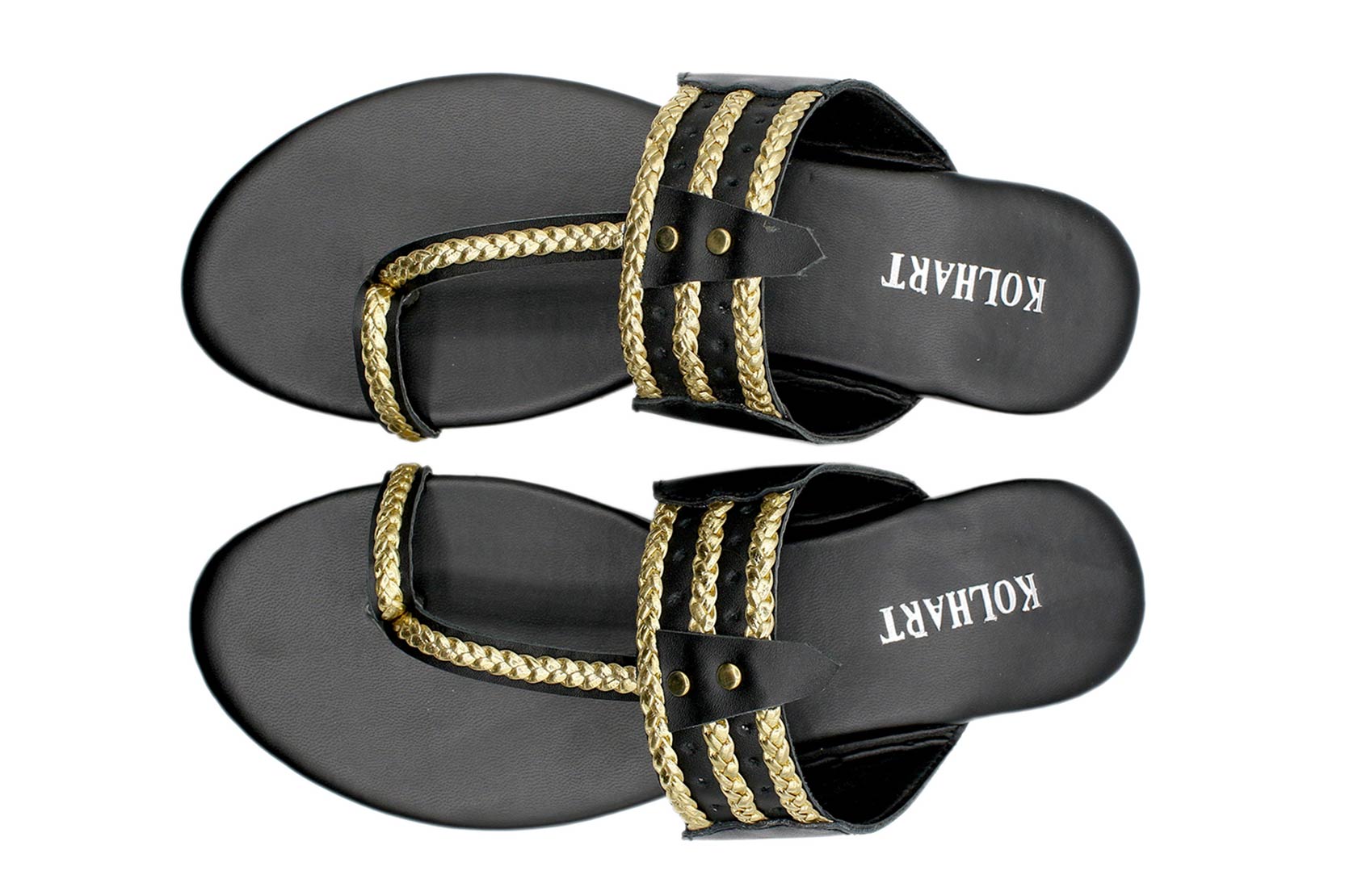 black chappal for ladies