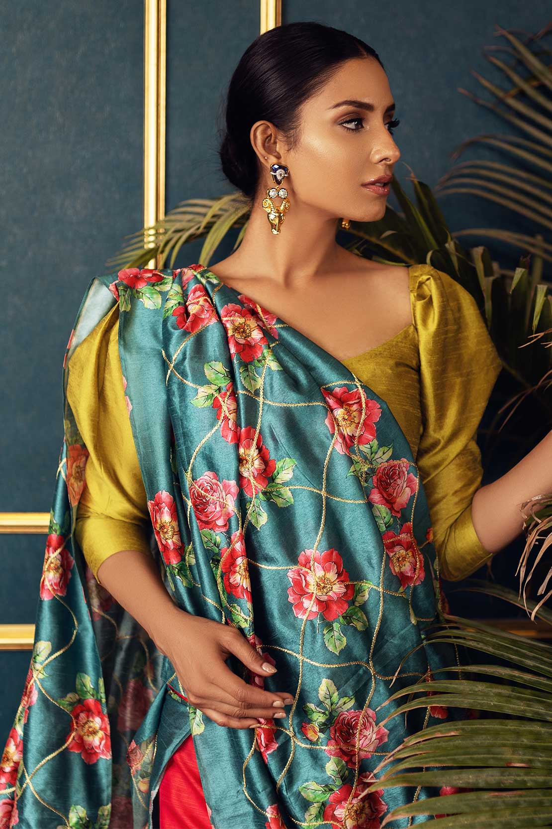 Shop Unique Designer Pant Saree Set - Addya India