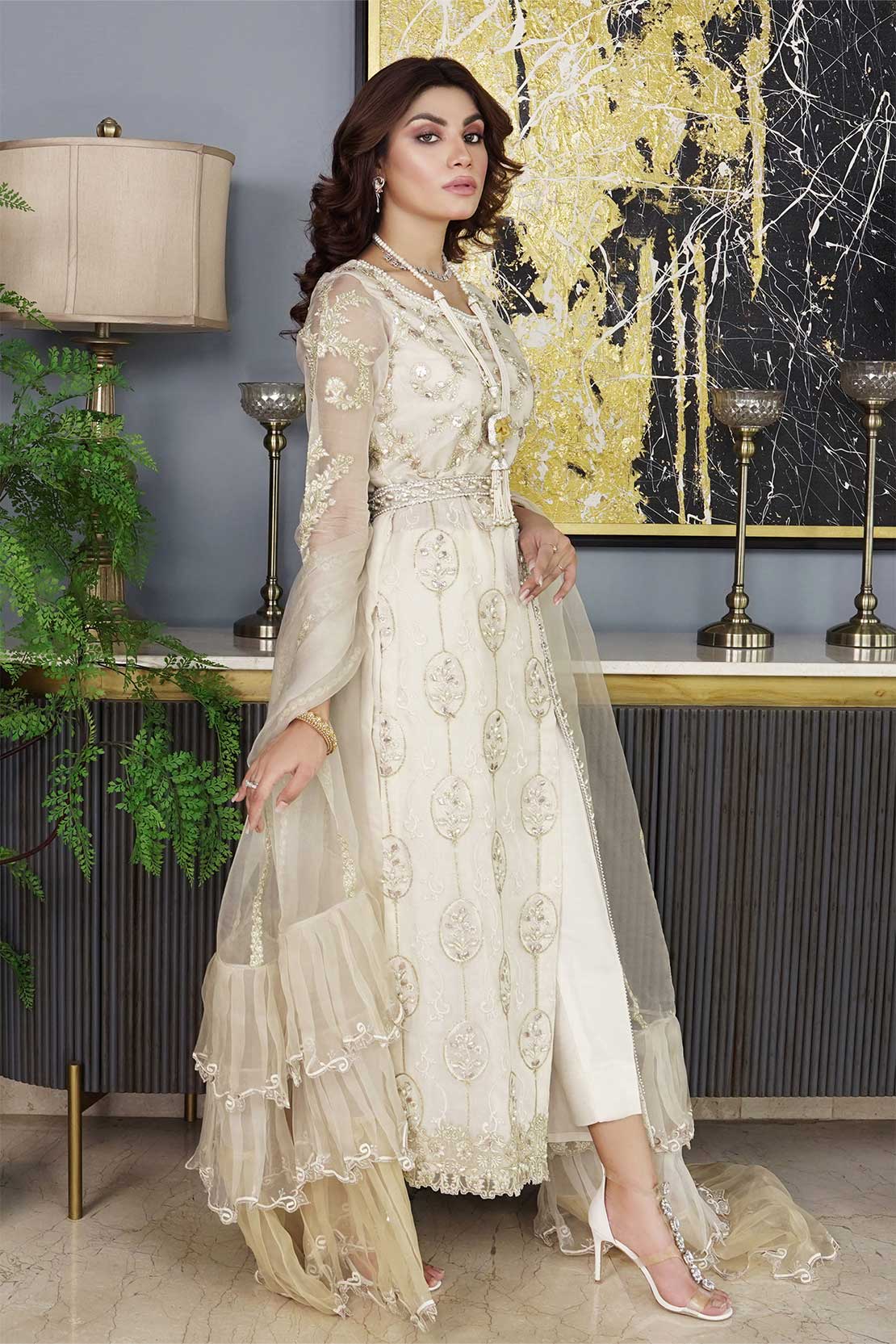 White formal clearance dresses pakistani