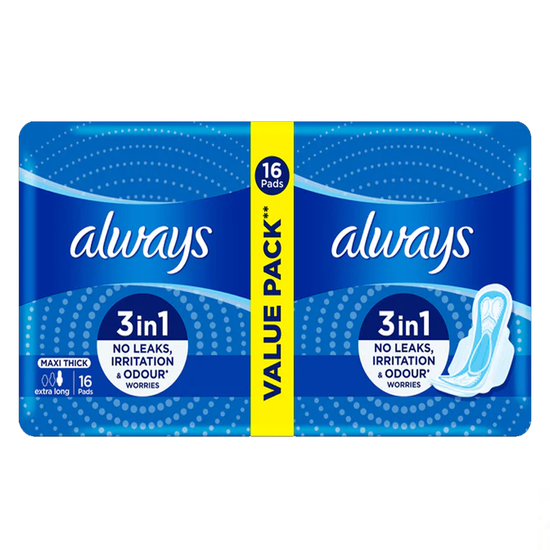 Buy Always Maxi Thick Extra Long Sanitary Pads 16 Ct Online In 