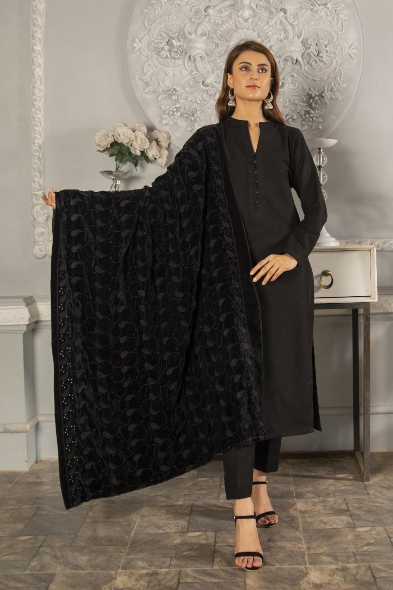 Velvet 2024 black shawl