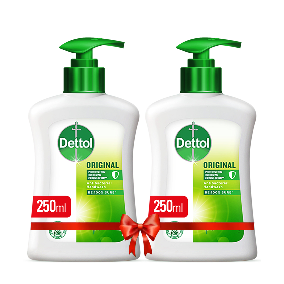 Buy Dettol Original Antibacterial Liquid Handwash 250ml, 2 Ct online in