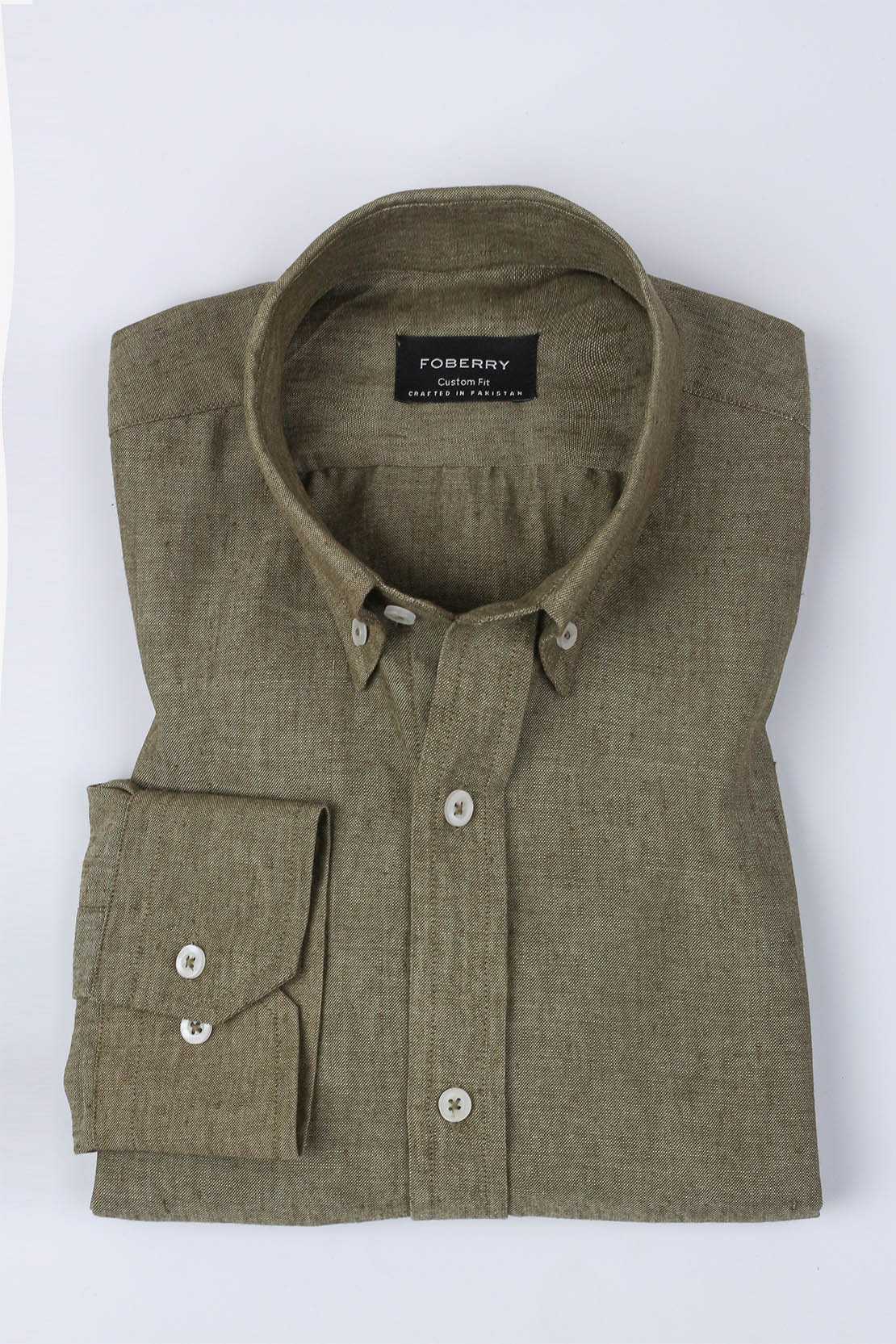 light olive green shirt linen