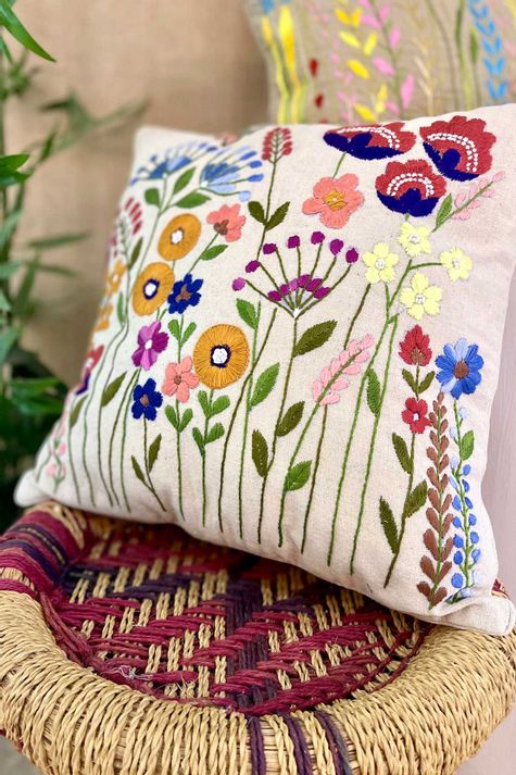 Embroidered cushions best sale