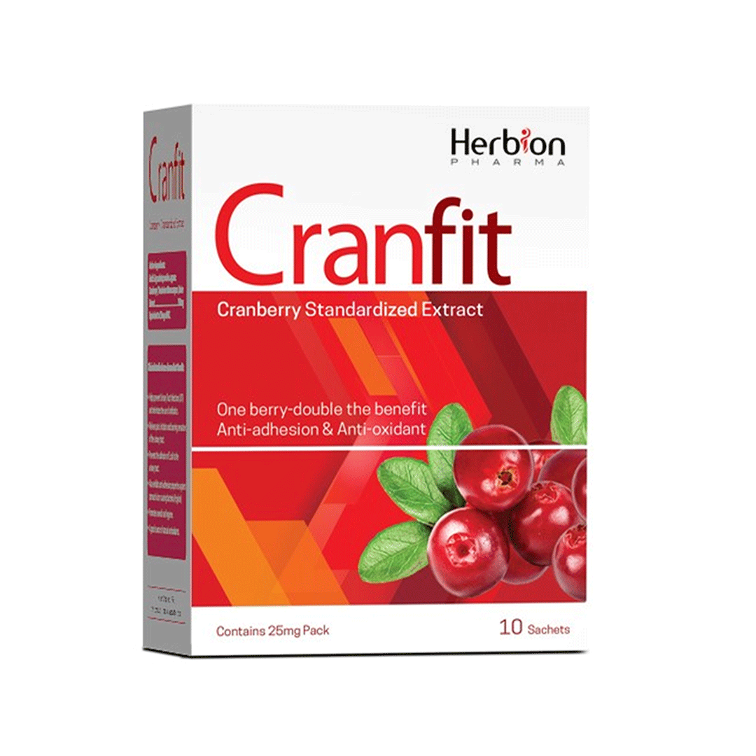 Buy Herbion Cranfit Sachet Sugar Free, 10 Ct online in Pakistan My Vitamin Store Cranberry