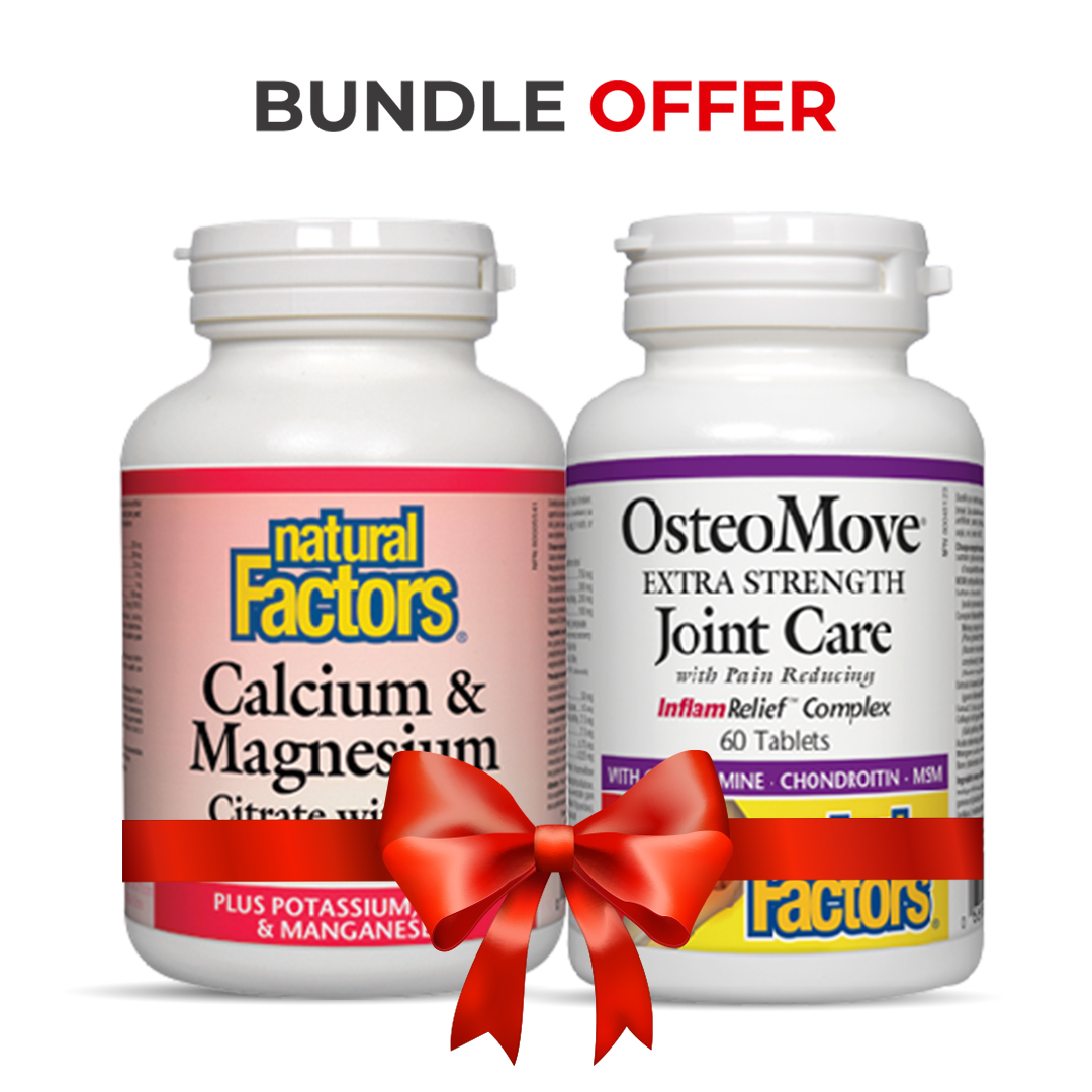 Bundle Pack Natural Factors Calcium & Magnesium Citrate with D3