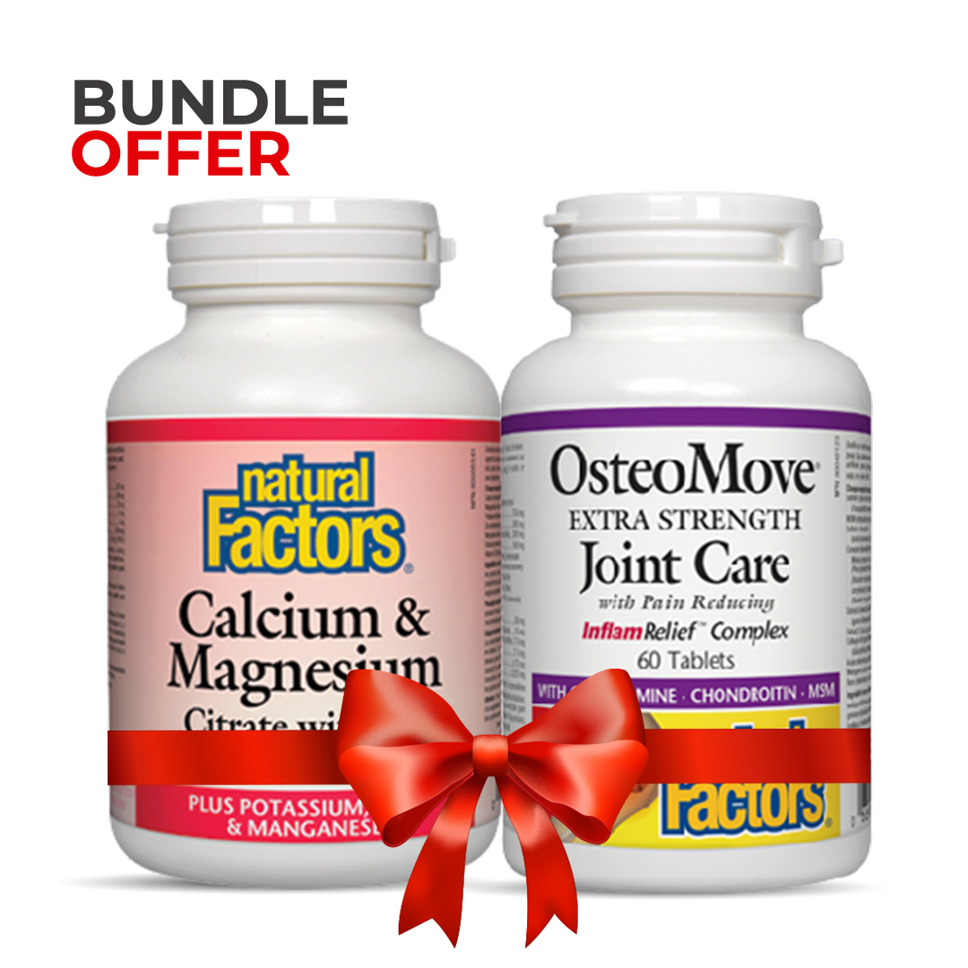 Bundle Pack Natural Factors Calcium & Magnesium Citrate with D3
