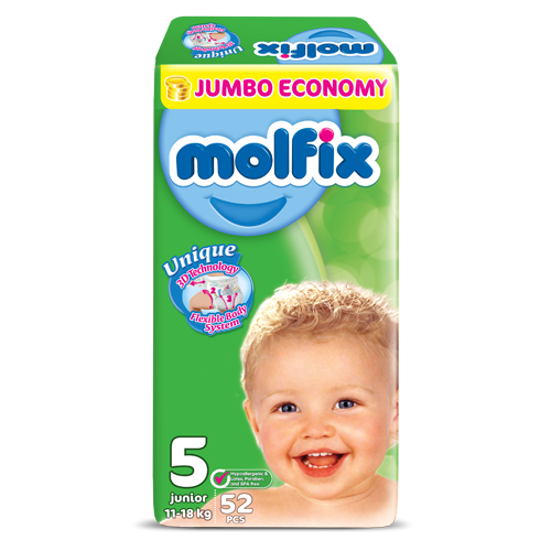 Buy Molfix Diapers Size 5 (Junior), 52 Ct Online in Pakistan My