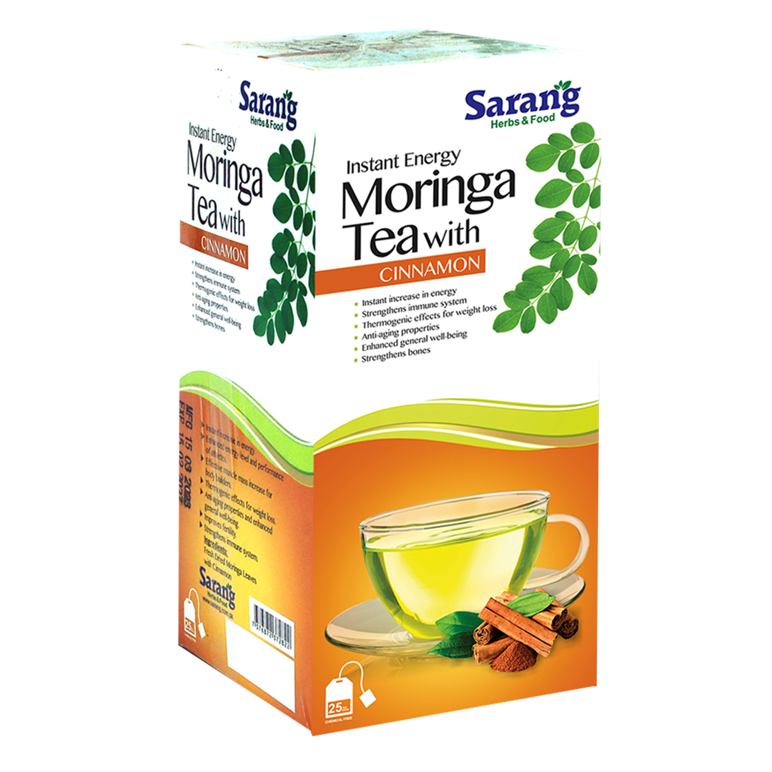 Buy Sarang Moringa Tea Bags With Cinnamon online in Pakistan My Vitamin Store Herbal Teas