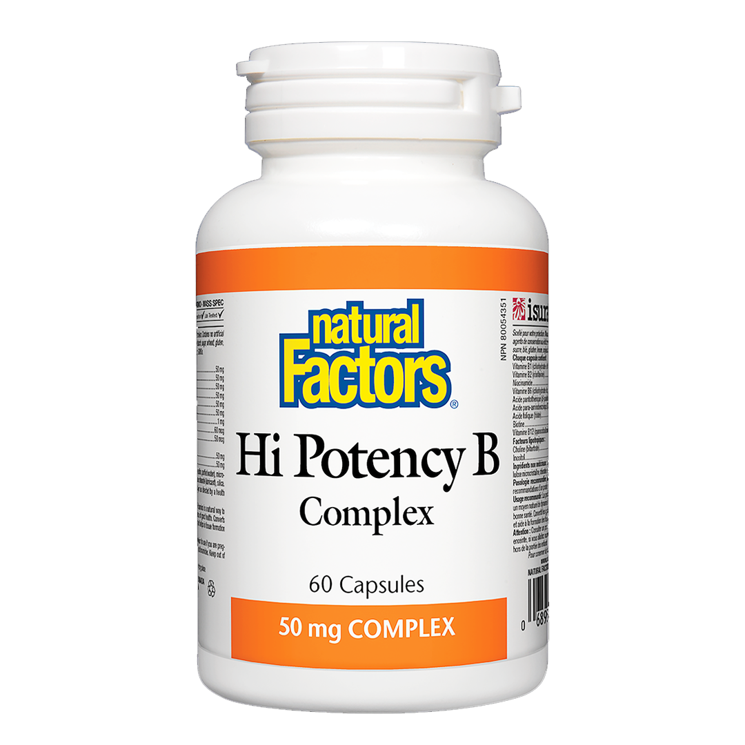 Buy Natural Factors Hi Potency B-50 B Complex, 60 Ct Online In Pakistan ...