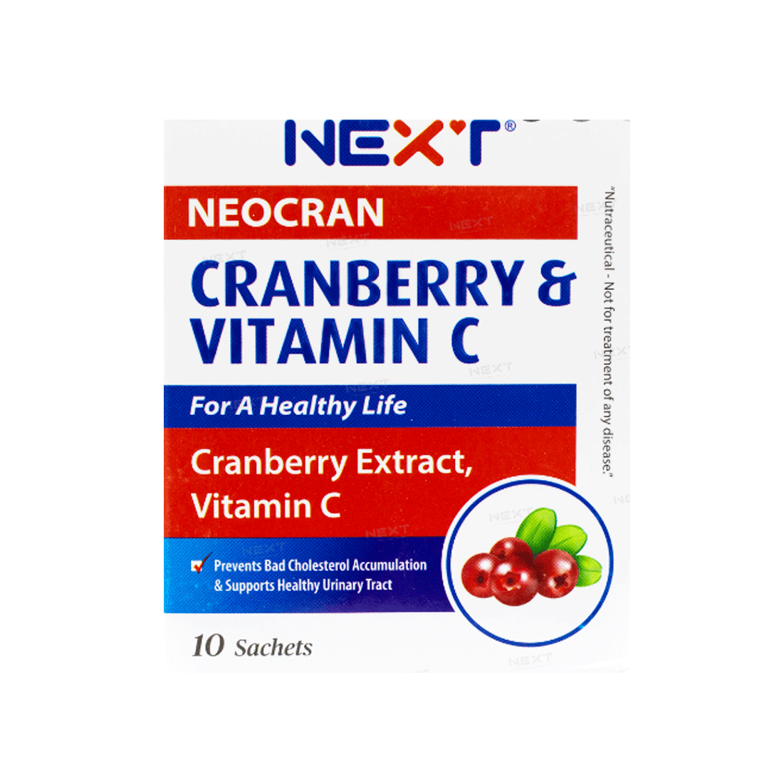 Buy Next Nutraceutical Neocran Cranberry & Vitamin C, 10 Sachets Online