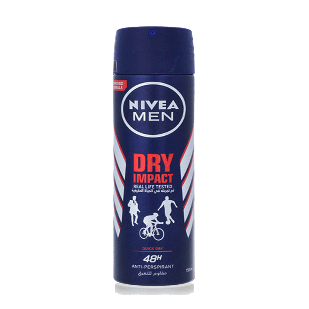 Buy Nivea Men Dry Impact Quick Dry Body Spray Deodorant, 150ml, online