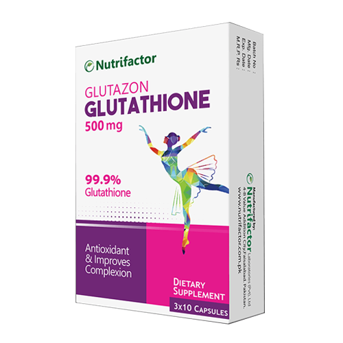 Buy Nutrifactor Glutazon Glutathione 500mg (30 Caps) online in Pakistan