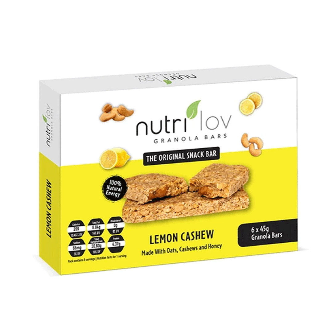 Buy Nutrilov Lemon Cashew Granola Bar 6 Ct online in Pakistan My