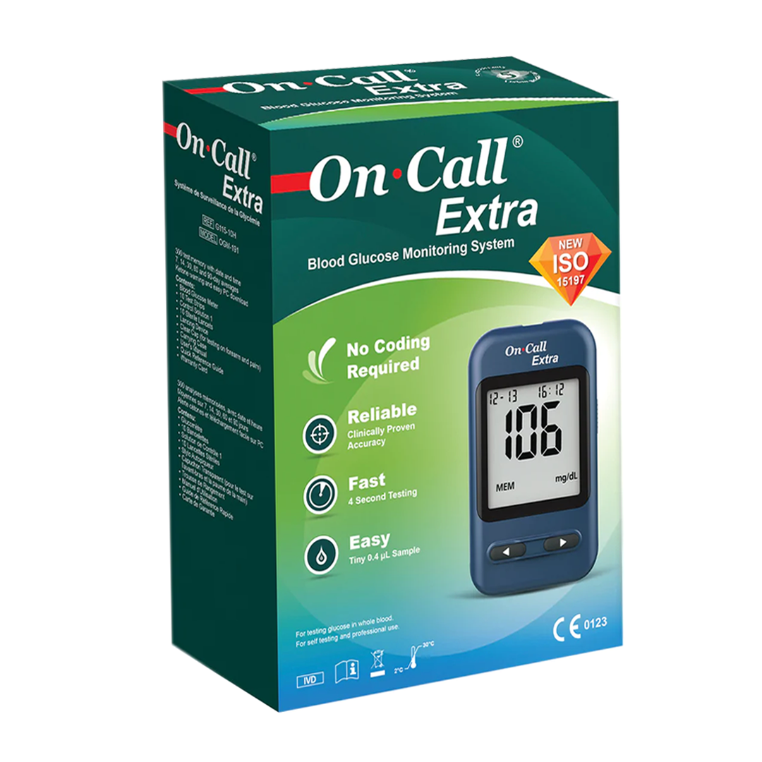 on call extra glucose meter