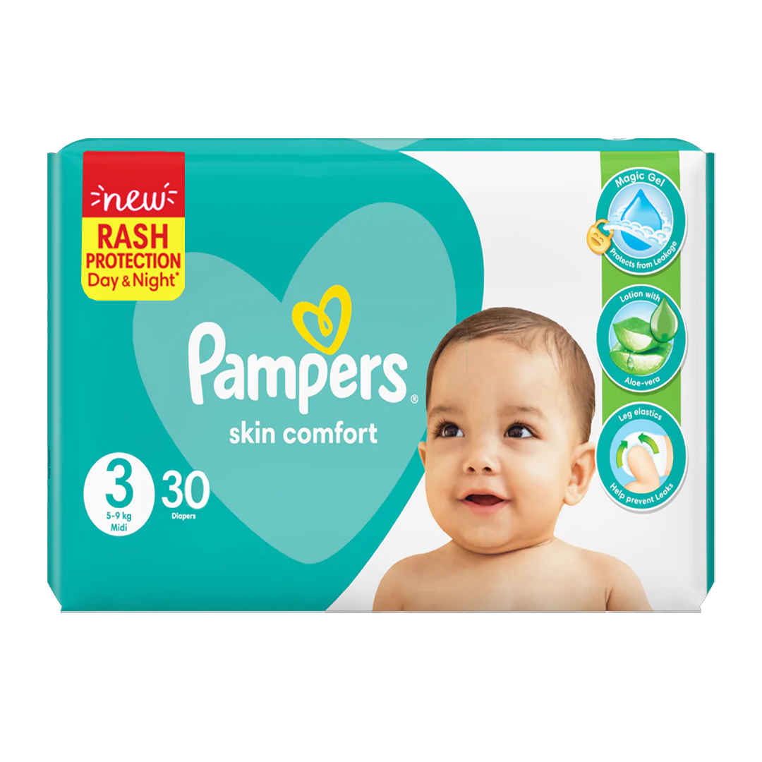 Buy Pampers Newborn Diapers Size 3 Midi 30 Ct Online In Pakistan 