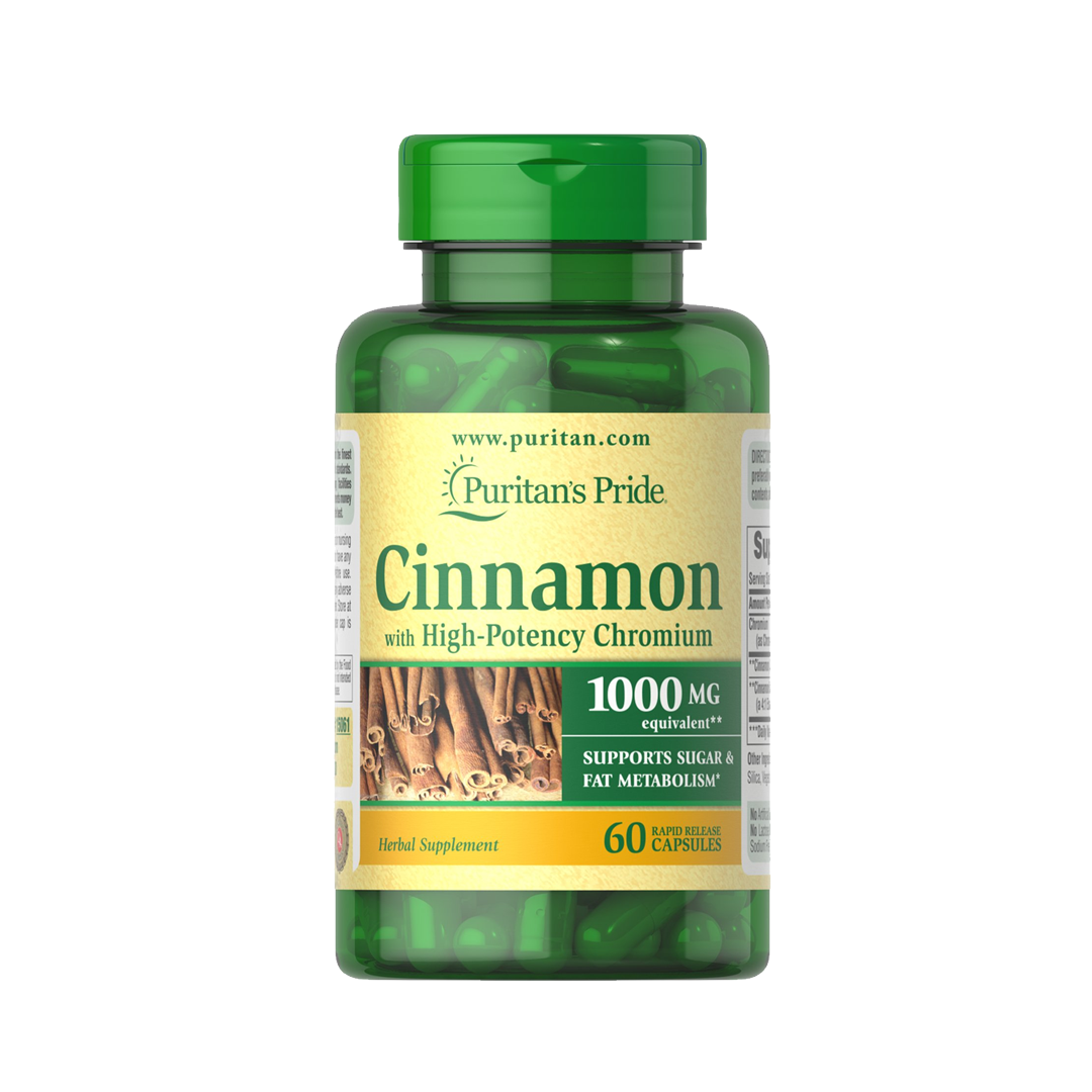 Buy Puritan's Pride Cinnamon 1000mg, 60 Ct for Blood Sugar online in