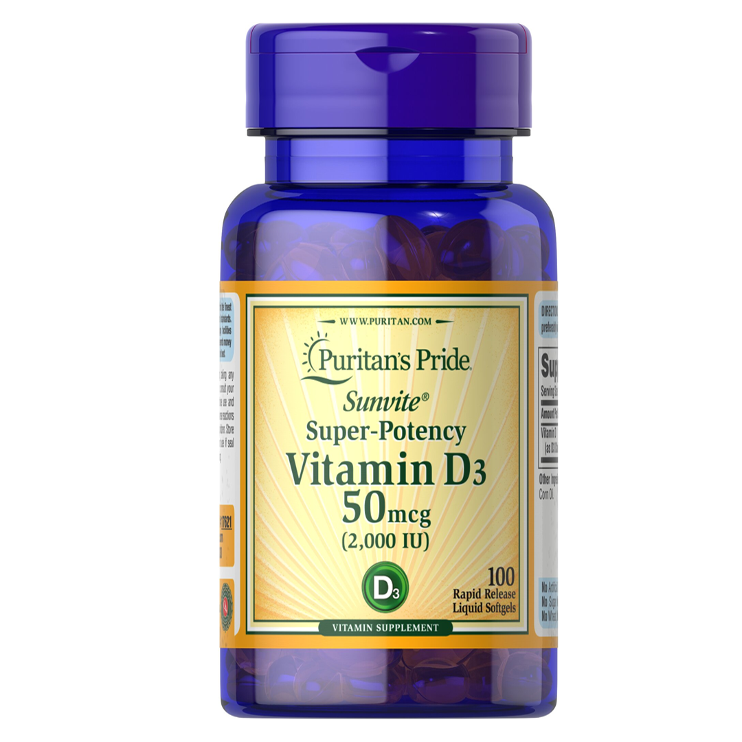 Buy Puritan's Pride Vitamin D3 2000IU for Bones and Teeth online in