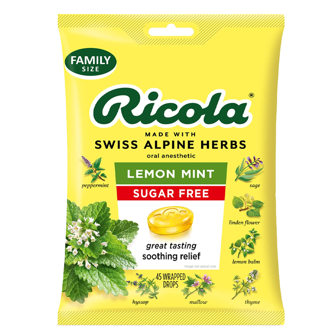 Ricola Lemon Mint Sugar Free Cough Drops, 45 Ct online in Pakistan My