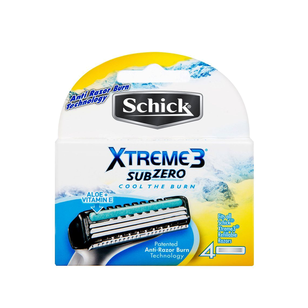 Buy Schick Xtreme 3 Sub Zero Cool The Burn Razor Blade Refill, 4 Ct