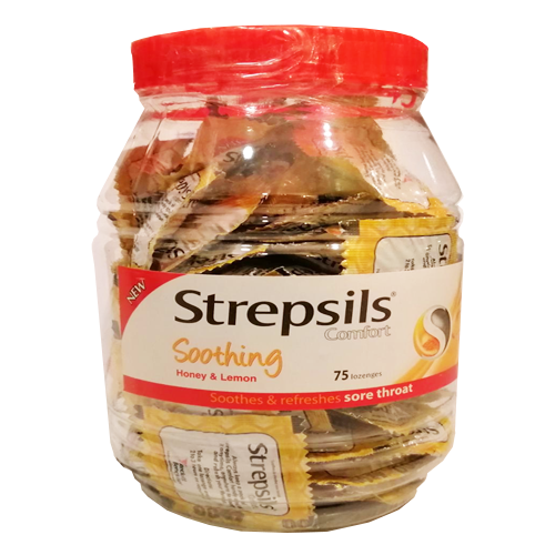 Buy Strepsils Comfort Honey & Lemon Jar, 75 Lozenges Online in Pakistan