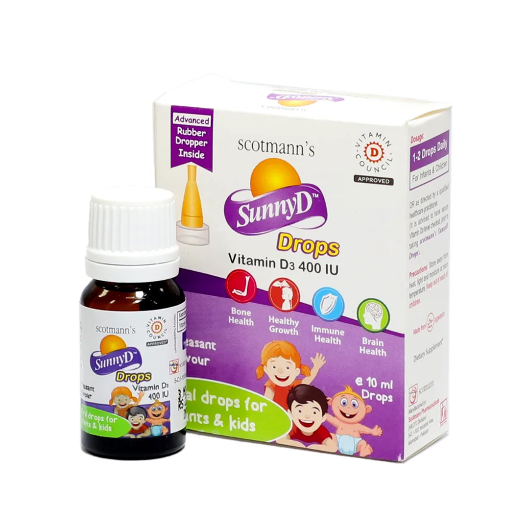 Scottmann SunnyD Drops Vitamin D3 400 IU 10ml For Children Online In scottmann-sunnyd-drops-vitamin-d3-400-iu-10ml-for-children-online-in