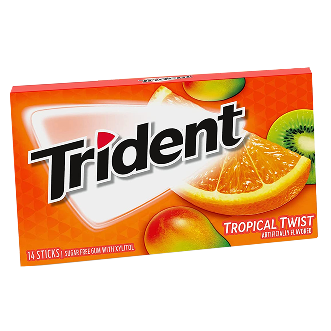 Buy Trident Tropical Twist Flavor Chewing Gum Online in Pakistan My Vitamin Store Sweets