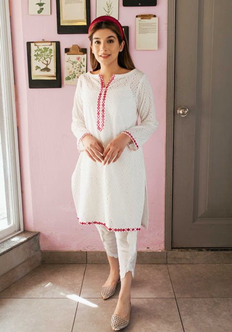 white chikan dress design Beautiful White Chikankari Suits for a Graceful Wardrobe  Label DC