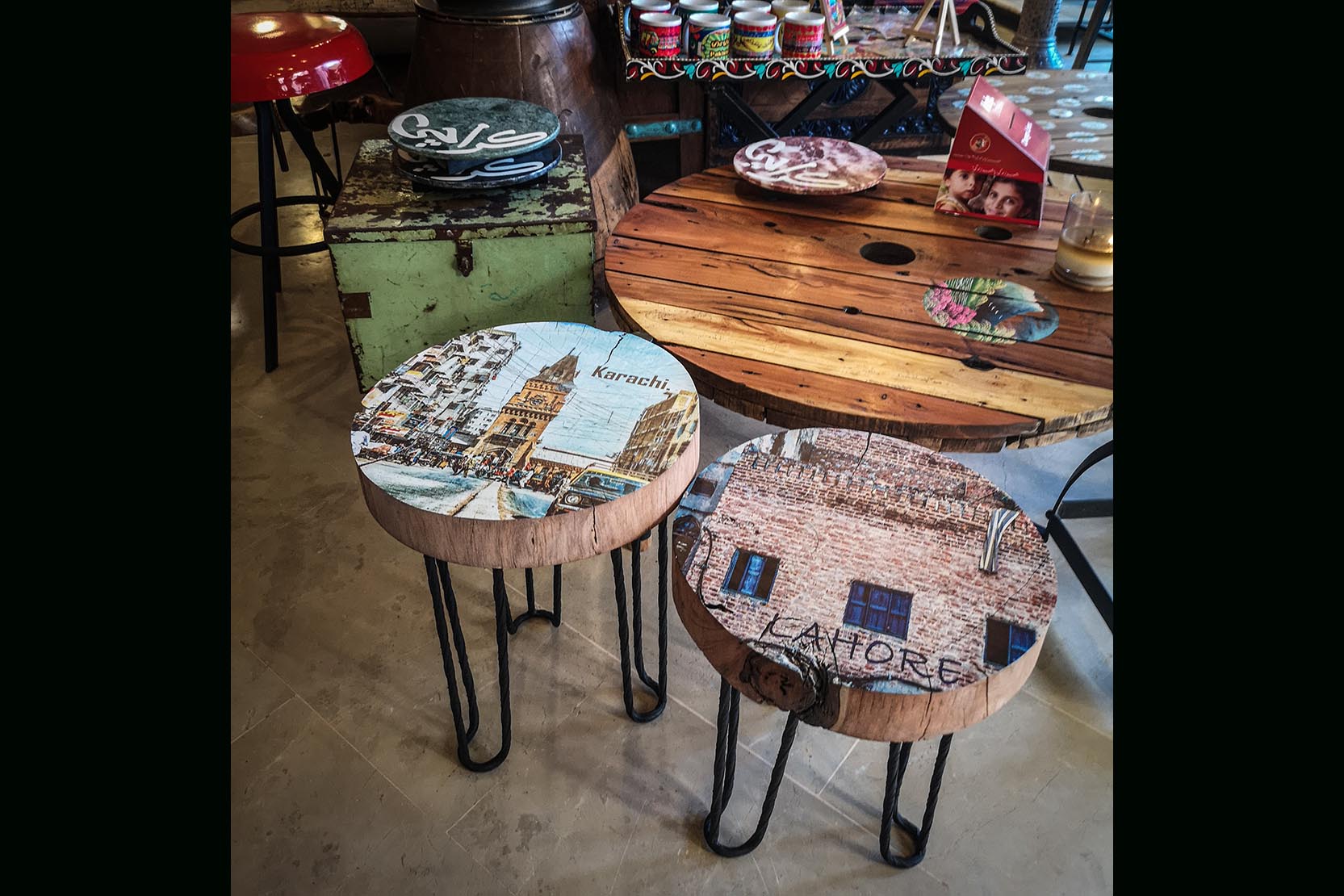 Empress Market Of Karachi Side Table Stool