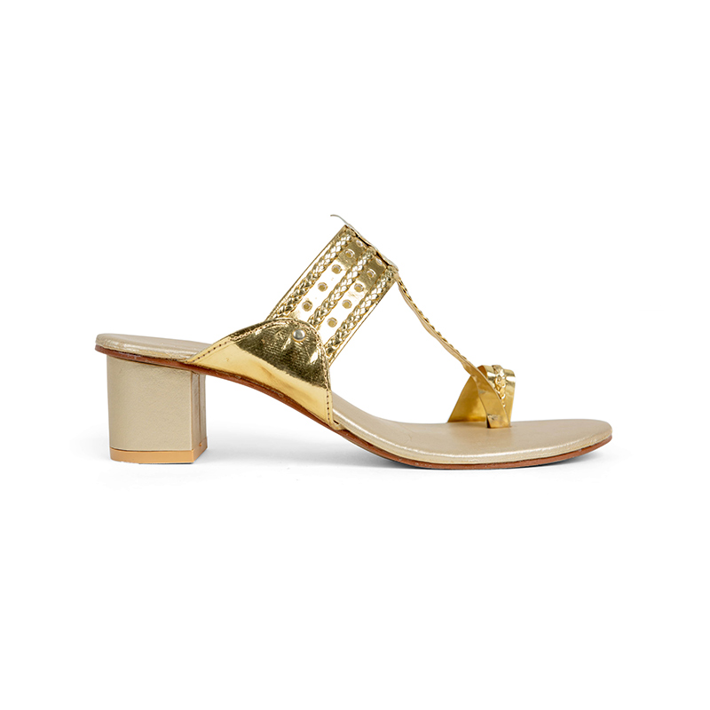 Metallic Block - Wedding Shoes Block Heels in Pakistan