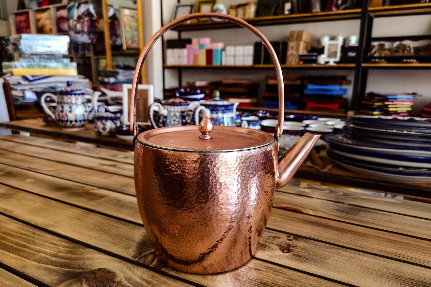 modern copper kettle