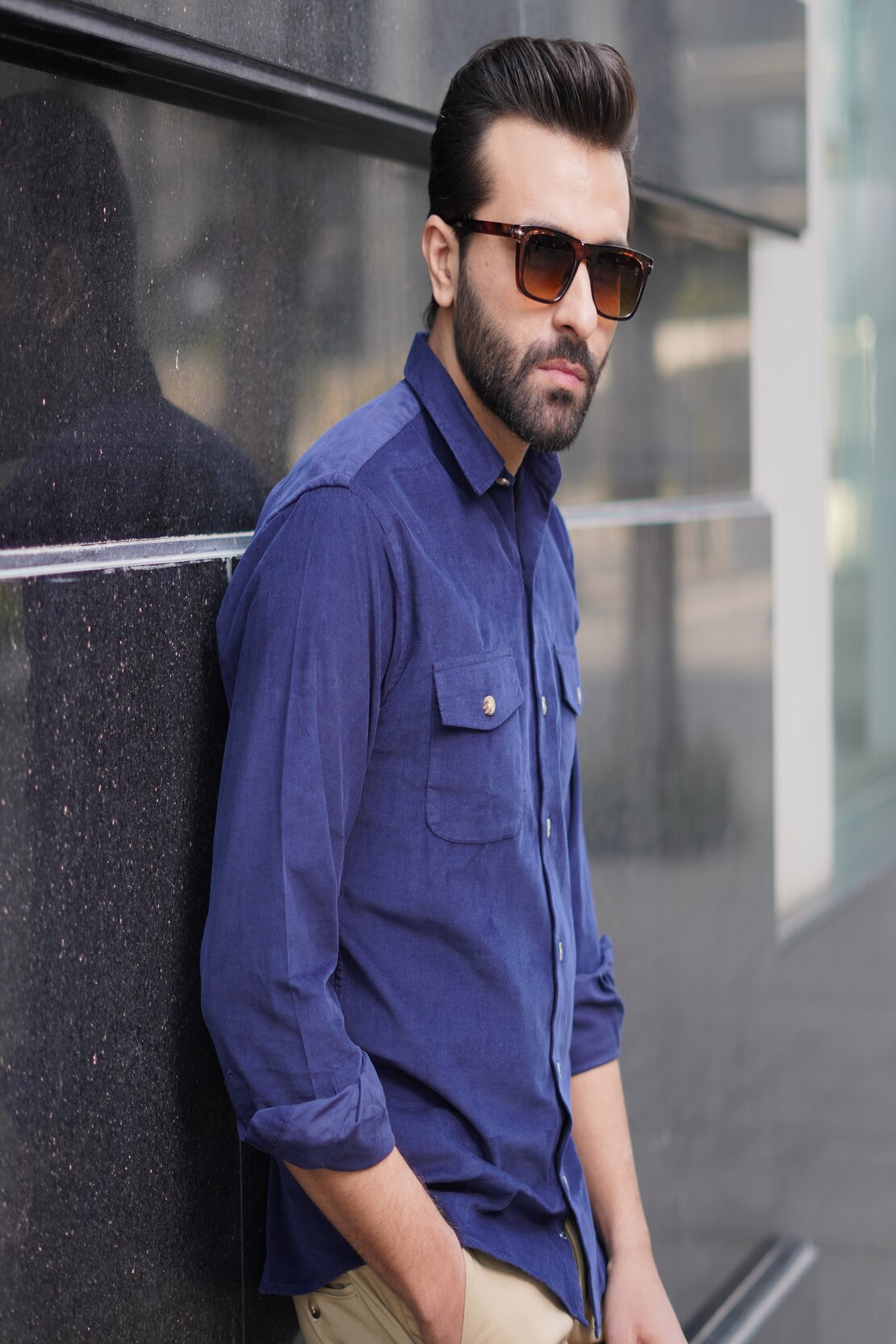 Blue Corduroy Shirt